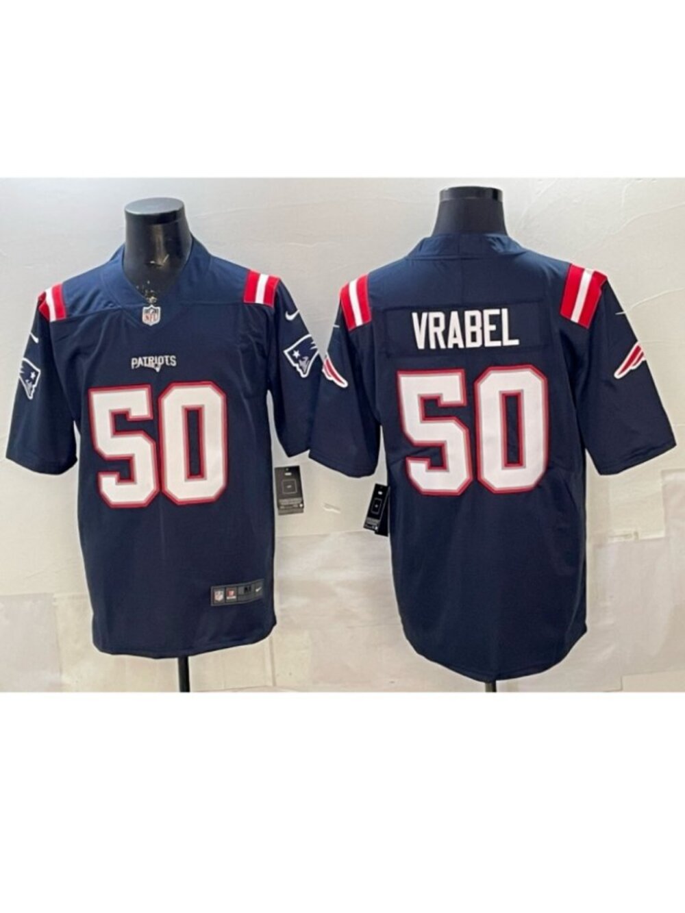 Choose for Youths Mike Vrabel Navy Stitched Jersey Vapor